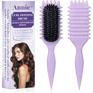 Annie Spazzola capelli ricci, spazzola per acconciature antistatica con design di ventilazione per capelli bagnati e asciutti, ideale per capelli ricci e per la cura del volume (Viola)