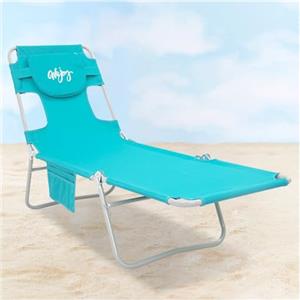 #WEJOY Lettino Prendisole Pieghevole con Foro per Lettura, Sedia a Sdraio Regolabile in 5 Posizioni, Lettino da Giardino Leggero con Poggiatesta, Lettino per Spiaggia Terrazza Piscina Campeggio