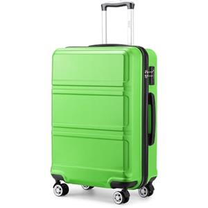 KONO Valigie Trolley Bagaglio a Mano 51.5x38x21cm Rigida e Leggero ABS Valigie con TSA Lucchetto e 4 Ruote, Verde