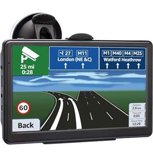 HEYOUTH Navigatore GPS 5 Pollici,GPS Navigatore Satellitare,con POI Avviso Guida vocale Lane Programma 0 a vita Aggiornamento UE,per Auto Camion