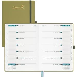 BEZEND Agenda 2026 2027 Settimanale A5 con Doppio Orario - 21 x 15,5 cm