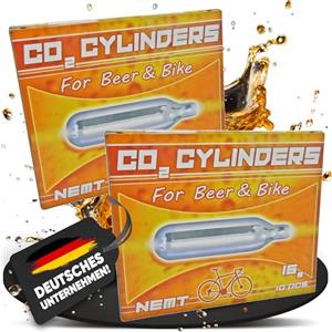 NEMT isi - 20 ricariche di CO2 per spillatore di birra professionale BierMaxx, da 16 g