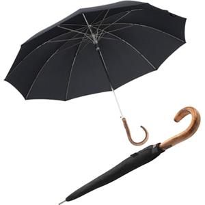 Knirps S.770 Long Automatic Stick Umbrella, Straight, Lightweight, Premium, Italian Maple Wood Handle