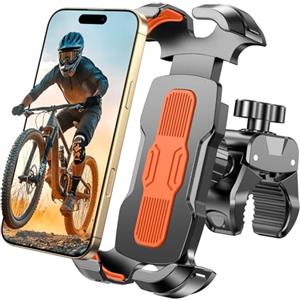 Rolgno Porta Cellulare Moto, [Ultra Stabile & 360° Rotabile] Porta Cellulare Bici, Manubrio Supporto Telefono Moto con Blocco di Sicurezza Compatibile con iPhone/Galaxy 4.7"-6.9" Phone