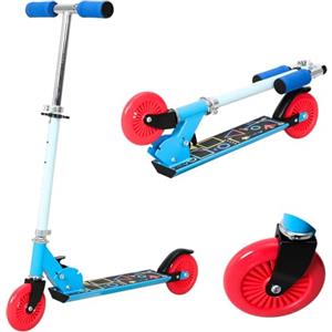 Novonova Monopattino per Bambini da 4 a 6 Anni, Monopattino a Spinta Pieghevole Scooter Regolabile (Blu)