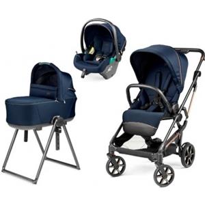 Peg Perego SPA Peg Perego TRIO VIVACE FLEX BLUE SHINE con SEGGIOLINO AUTO LOUNGE + BORSA+ STAND BASSINET