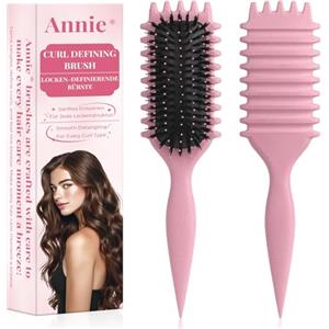Annie Spazzola capelli ricci, spazzola per acconciature antistatica con design di ventilazione per capelli bagnati e asciutti, ideale per capelli ricci e per la cura del volume (Rosa)