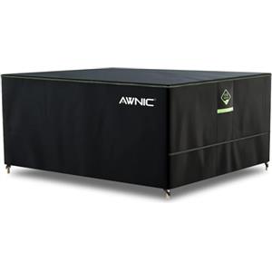 AWNIC Copertura Tavolo Esterno Impermeabile, Resistente ai Raggi UV Resistente allo Strappo Copertura per Mobili da Giardino, 420D Poliestere Telo Copri Tavolo Esterno 150x90x71cm