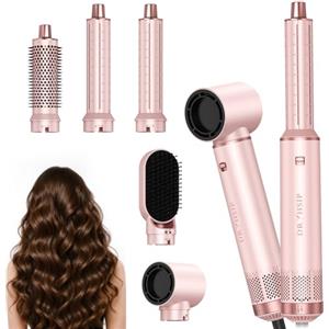 Dryhsip 5 In 1 Spazzola Asciugacapelli Regalo, Air Styler Per Capelli Ad Aria Calda, Hair Airstyler Hairstyler Arricciacapelli, Set Spazzole Con Phon/Phone Multifunzione Lissante Rotonda - Sakura