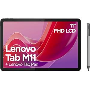 Lenovo Tablet Android Tab M11 | 11 Pollici Full HD 1200p | 128 GB | Matita per Ciglia | Wi-Fi | RAM da 4 GB | Luna Grigia | Progettato per l'intrattenimento Portatile
