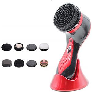 Generic Lucidatrice elettrica per scarpe, portatile, multiuso, con 7 testine di ricambio e 1 lucidascarpe, pulitore domestico alimentato tramite USB