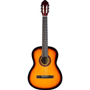 EKO GUITARS - CS-10 SUNBURST, Chitarra Classica Serie Studio Scala 4/4, Top in Tiglio, Fasce e Fondo in Tiglio Laminato, Manico e Tastiera in Betulla, Custodia Inclusa, Colore Sunburst