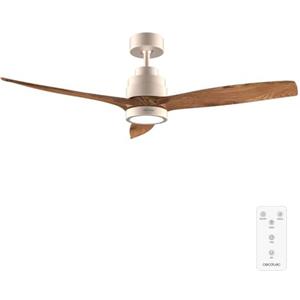 Cecotec - Ventilatori da Soffitto EnergySilence Aero 5295 GoldBlack - 40 W, Diametro 132 cm, Lampada a LED, Telecomando, 6 Velocità, Timer Fino a 8 Ore, 3 Pale, Estate/Inverno