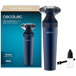 Cecotec Rasoio rotante PrecisionCare Elite. Autonomia 70 minuti, lame in acciaio inox, impermeabile IPX6, uso quotidiano o di viaggio, prestazioni potenti ed efficienti, 7200rpm
