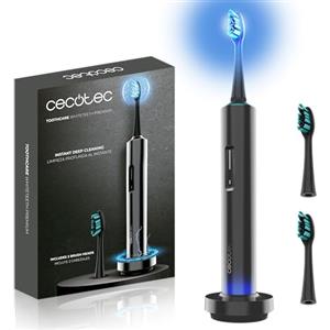 Cecotec Spazzolino Elettrico Sonico con Display ToothCare WhiteTeeth Premium. Whitening Tech, LED Blu, 3 Modalità, Autonomia 180 Giorni, Base e 2 Testine, IPX7, Sorriso Più Bianco