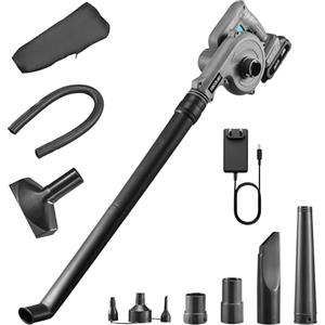 Cecotec Soffiatore Foglie a Batteria 21V Airforce 2120 FreeMove. Velocità fino a 200km/h, Leggero, Include Due Tubo Intercambiabili per Raggiungere Lungo o Corto, Due Ugelli e Borsa
