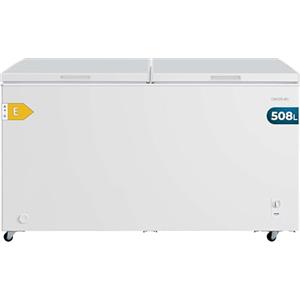 Cecotec Congelatore Orizzontale 508L Doppia Porta Bolero CoolMarket Chest Duo 508M White E. UltraContact D-Cool, Ruote EasyMove, Dual Function, Porta ZeroG (80º-30º), Dual Function, Doppio Cestello
