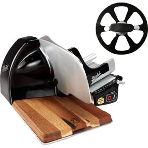 Palatina Werkstatt Berkel - Affettatrice Home Line 250 Plus in nero - Nuovo modello + 100% tagliere fatto a mano unico