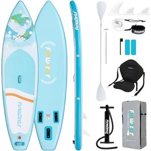 FunWater Stand Up Paddle Board Sup Board, Gonfiabile Stand Up Paddle Board per adulti, tutte le abilità con tutti gli accessori (10'6 Colomba di pace, blu chiaro)