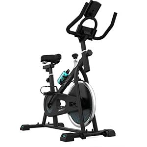 Cecotec Cyclette Indoor DrumFit Indoor 6000 Forcis. Volante inerziale 6 Kg, Resistenza Manuale, Monitor LCD, Supporto per Dispositivi, Bottiglia, Porta Bottiglie e Calapiés