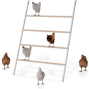 SUBTLETY Posatoi per gabbie per uccelli a 4 livelli, in legno, flessibile, per polli, galline, giocattolo per pollo, compatibile con recinti e pollaio (tipo A)
