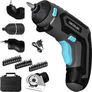 Cecotec Avvitare Elettrico Compatto PowerGyro 3500 Total Set. 4V 1500mAh, 4 Cabezali Intercambiabili, 200rpm, Coppia 6Nm 10 Posizioni, LED, Ergonomico, Valigetta Inclusa per Lavoro Comodo e Sicuro