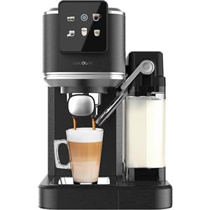 Cecotec Macchine da Caffè Espresso Semiautomatiche Cafelizzia ColdBrew Latte. 1350W, 20 Bar, ColdBrew, Schermo a Colori Tattile, Serbatoio Acqua 1.2L e 1000ml Latte, Scalda Tazze, Doppio Braccio