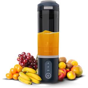 Cecotec Frullatore Portatile Power Titanium Shake2Go Dark. 180W, Bicchiere Tritan 600ml Senza BPA, 3 Programmi Automatici, Design Compatto e Portatile, Freschi Smoothie Pronti da Portare Via Ovunque