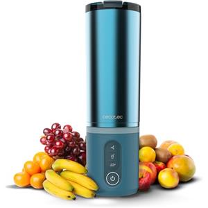 Cecotec Frullatore Portatile Power Titanium Shake2Go Lagoon Steel. 180W, Bicchiere Metallo 600ml Senza BPA, 3 Programmi Automatici, Ricarica USB-C, Goditi le Tue Bevande Fredde Molto più a Lungo Ora