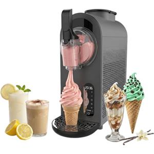 Cecotec Macchina per Granite Gelatiera 1,5L Twist&Ice Cream B. 210W, Controllo Touch, 9 Modalità Automatiche, Raffreddamento Senza Precongelare, Beccuccio Antigoccia, le Tue Dissetanti Bevande in Casa