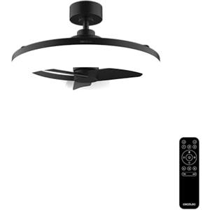 Cecotec Ventilatore da Soffitto con Luce EnergySilence LampAero 770 LightDesign. 25 W, Motore DC, 3 Pale, Luce LED Dimmerabile, Telecomando, Timer, 6 Velocità, Funzione Estate/Inverno, Luce E Fresco