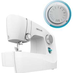 Cecotec Macchina da Cucire Elettrica BelleCouture 1500. 15 Punti di Cucitura, Principianti, Ojal Manuale 4 Tempi, Tensione Regolabile, LED, Accessori Inclusi, Perfetta per Principianti