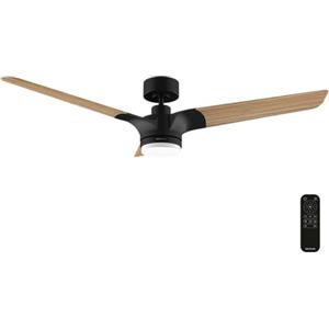 Cecotec Ventilatore da Soffitto con Luce EnergySilence Aero 318 Poplar.25W, Motore DC, Diametro 132cm, 3 Pale, 3 Toni LED, Telecomando, Timer, 6 Velocità, Inverno/Estate, Lampadina Non Inclusa