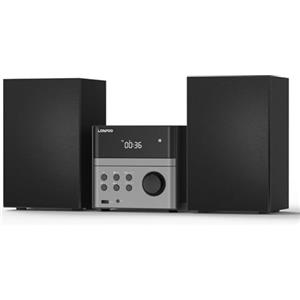 LONPOO Impianto Stereo Casa - 30W Micro HiFi Compatto con lettore CD, Bluetooth, radio FM, USB, AUX-in, display LED e pulsante grande, telecomando (LP-128)