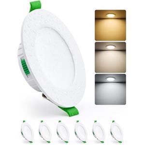 HOMEOW Faretti Led da Incasso per Cartongesso 5W, Diametro Foro 68mm - 80mm