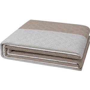 VKZ Trapuntino Matrimoniale Leggero, Piumino Estivo per Letto Matrimoniale, Trapunta Leggera Primaverile ed Estiva, Coperta Trapuntata,Tortora/fango