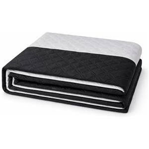 VKZ Trapuntino Singolo Leggero, Piumino Estivo per Letto Singolo, Trapunta Leggera Primaverile ed Estiva, Coperta Trapuntata,Nero/grigio