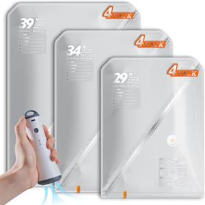 Vacbird 12 Pezzi Sacchetti Sottovuoto, Pompa Senza Fili per Casa e Viaggio