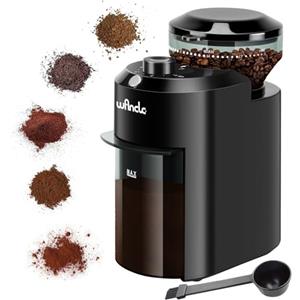 Wancle Macinacaffè, Macinacaffè Elettrico Wancle, Macinino Regolabile per Chicchi di Caffè, con 28 Impostazioni di Macinatura Precise per 12 Tazze, 220V