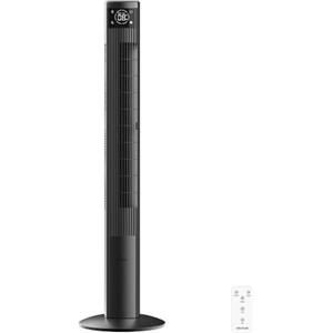 Cecotec - Ventilatore a torre EnergySilence 9090 Skyline Ionic da 119 cm, 45 W, ionizzatore, schermo LED touch, telecomando, 3 modalità e velocità, timer 12 ore, oscillazione 70º,Altezza 47",Grigio