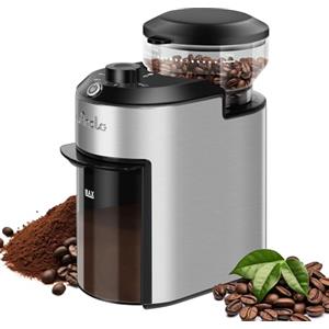 Wancle Macinacaffè a macine Wancle 200W con 28 impostazioni di macinatura, protezione dal surriscaldamento, capacità da 2 a 12 tazze, design compatto per una facile conservazione, Acciaio Inossidabile, 220V