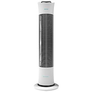 Cecotec Ventilatore a Torre con Timer EnergySilence 6090 Skyline. 45 W, 30" (76 cm) di Altezza, Controllo Meccanico, Oscillante, Motore in Rame, 3 Velocità, Bianco