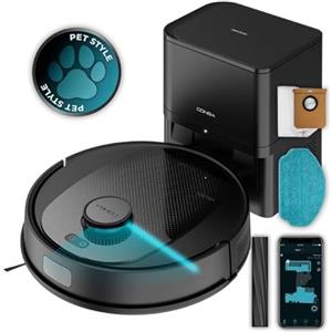 Cecotec Robot Aspirapolvere e Lavapavimenti Conga 7690 Immortal MAX Home M. Base Autovuotante. Navigazione Laser. 5000 Pa. Fino 220min Autonomia. 2.5L. APP. 4in1 Spazza. Aspira. Lava. Passa Mop