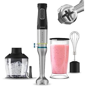 Cecotec Frullatore a immersione Katana 12 Chop G. Potenza 1200 W, Perreo Move, 21 velocità, Funzione Turbo, BlackTitanium, Cappuccio antispruzzo, Piede XL, Grip texture, Kit accessori