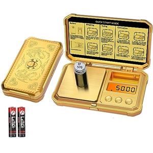 GRAM PRES Bilancia tascabile digitale 300g x 0,01g di precisione, piccola mini bilancia d'oro ad alta precisione Peso digitale Grammi e Oz per gioielli, frecce, polveri e medicine, con 50g Cal pesi