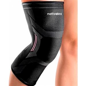 NativoDex Ginocchiera Ortopedica di Compressione - Tutore Ginocchio Stabilizzante per Menisco, Legamenti e Sport - Fascia Elastica Antiscivolo Traspirante per Palestra, Corsa, Uomo Donna