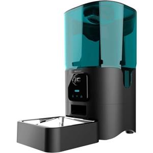 Cecotec Distributore Automatico Cibo Gatti e Cani Pumba 6000 Purrfect Meal Smart Vision. Controllo Wifi, Camera, Registratore Vocale, 6L, Controllo Porzioni fino a 10mm, Allarme, Ciotola Acciaio Inox