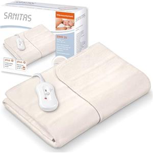 Sanitas Swb 20 Coprimaterasso Termico Con Sistema Di Sicurezza E 3 Livelli Di Temperatura, Facile Fissaggio Su Letto E Materasso, Lavabile In Lavatrice A 30 gradi, 150 X 80 cm, colore Beige