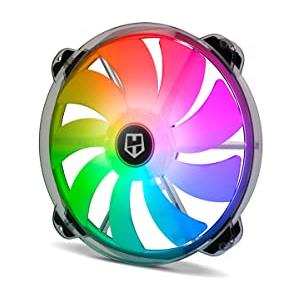 NOX XTREME PRODUCTS Nox Hummer X200 -NXHUMMERX200FAN- Ventola per case PC da 200 mm, ARGB, 9 pale traslucide, design super sottile e silenzioso, cuscinetti idraulici, supporti angolari in gomma
