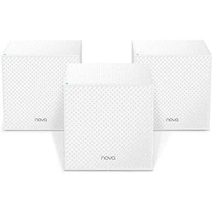 Tenda Sistema Wi-Fi Mesh MW12-3, Router Mesh AC1200 Tri-Band (2.4 GHz: 300 Mbps, 5 GHz: 867 Mbps), 3 porte Gigabit Ethernet, Ampia copertura, Confezione da 3 pezzi
